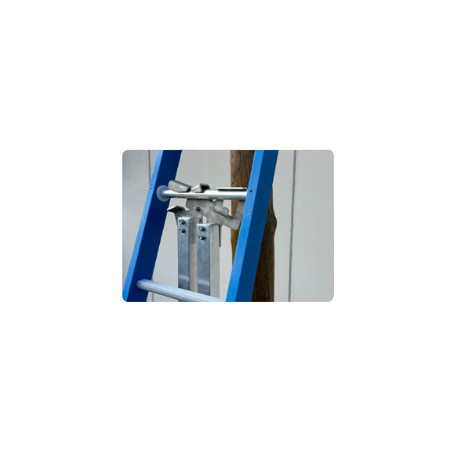 PUNTAL DE ACERO TELESCÓPICO ÚNICO  PARA ESCALERA DE SEGURIDAD Y TRABAJO EN POSTES DE MADERA